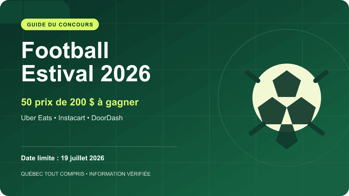 Concours Football Estival 2026 : 50 cartes-cadeaux de 200 $