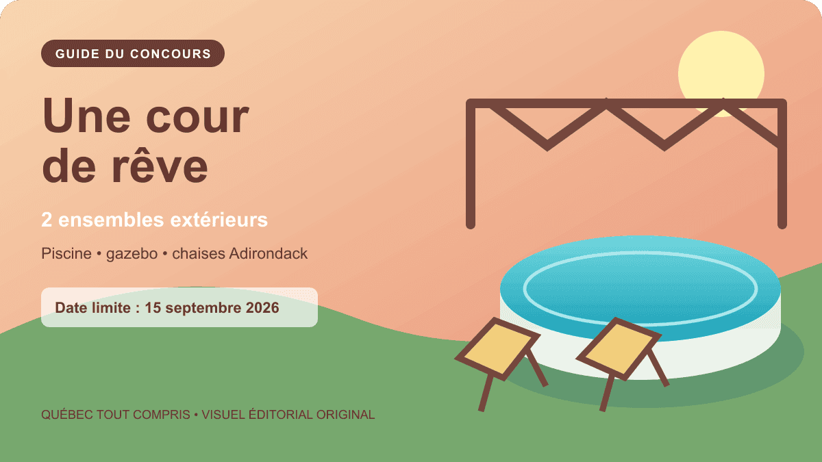 Concours ŌWOW 2026 : une piscine, un gazebo et deux chaises à gagner