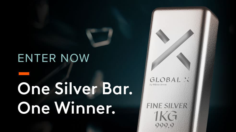 Concours Global X : gagnez une barre d’argent de 1 kg