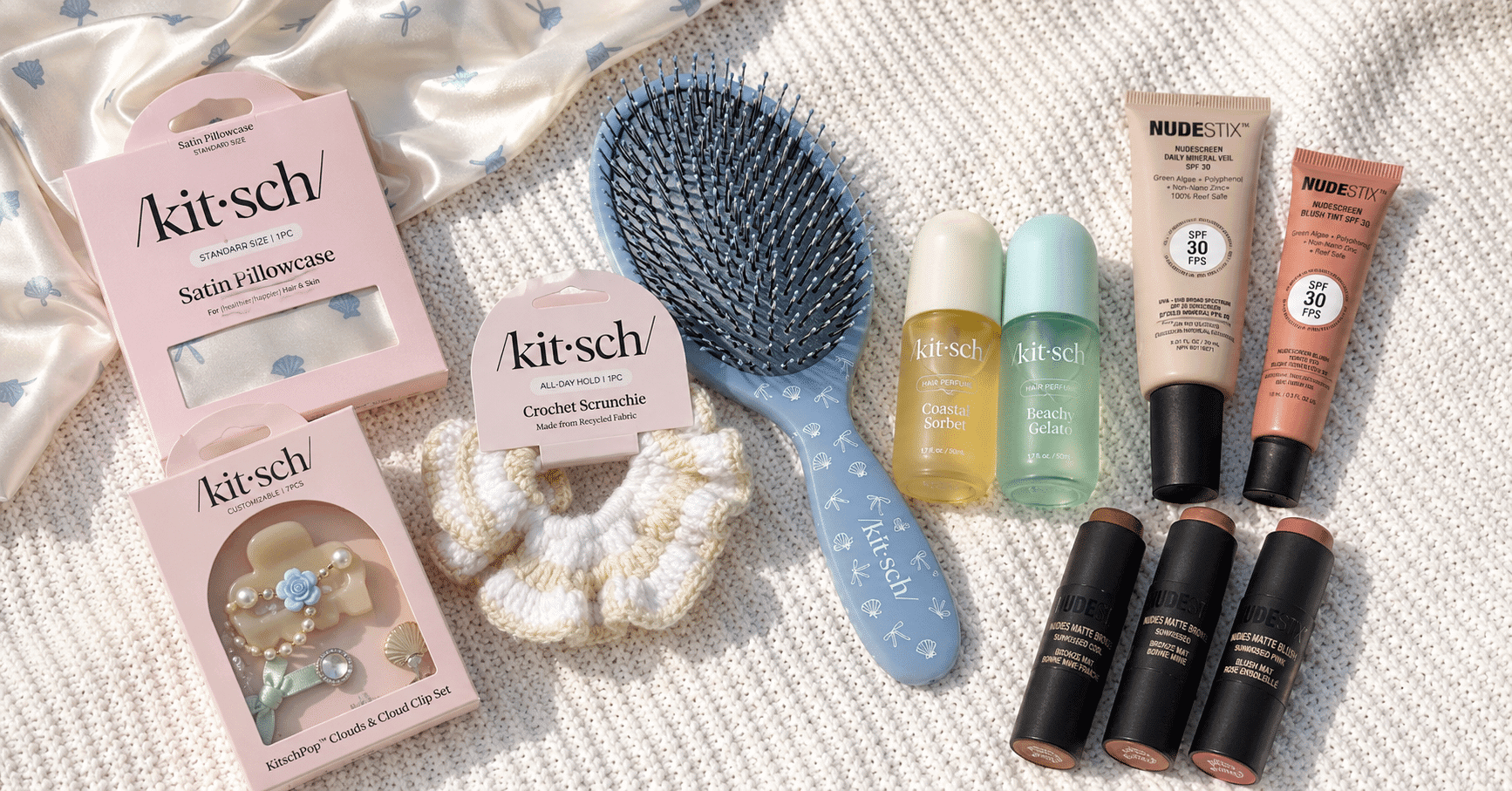 Tentez de gagner un coffret beauté estival avec NUDESTIX et Kitsch
