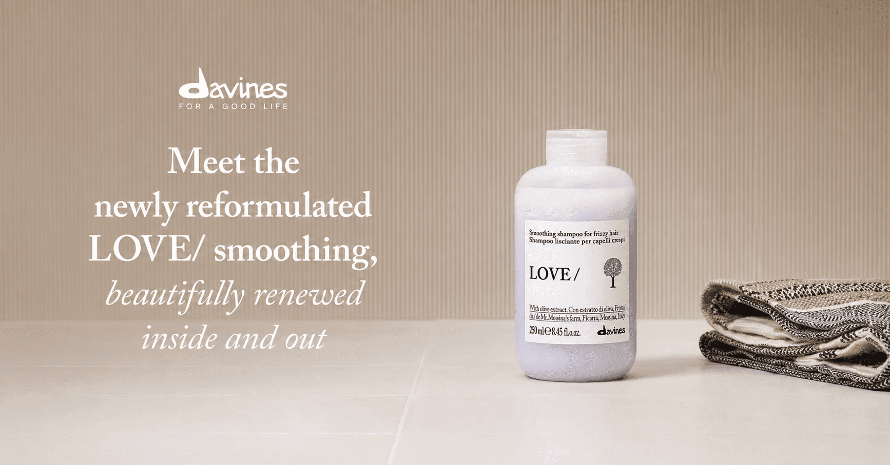 Obtenez un échantillon gratuit du shampooing lissant Love de Davines