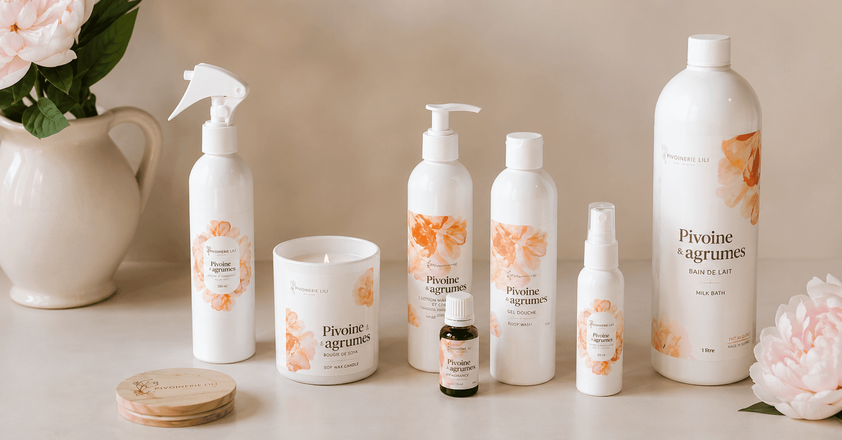 Gagnez une Collection Pivoine & Agrumes d'une Valeur de 197 $