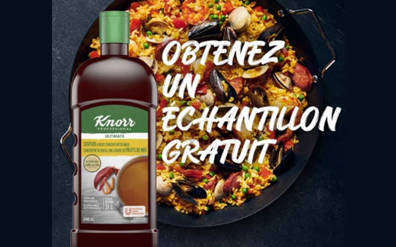 Savourez la mer avec un échantillon gratuit du Concentré Liquide Knorr Professional