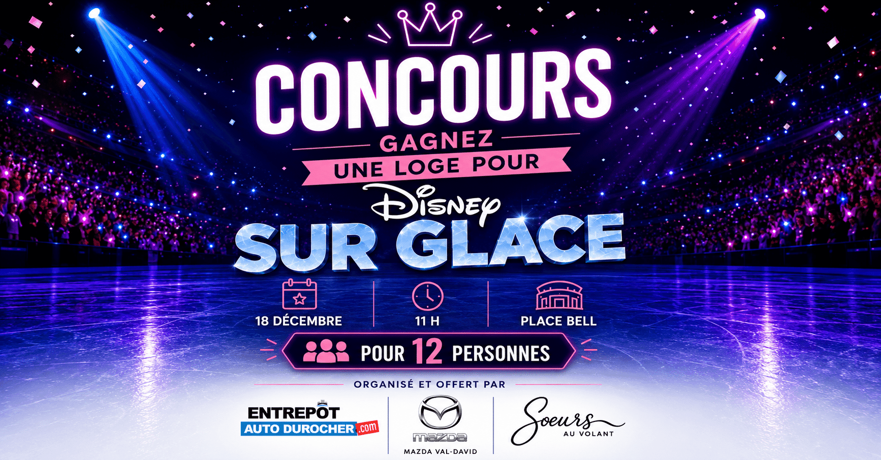 Remportez une loge privée pour Disney sur glace à la Place Bell