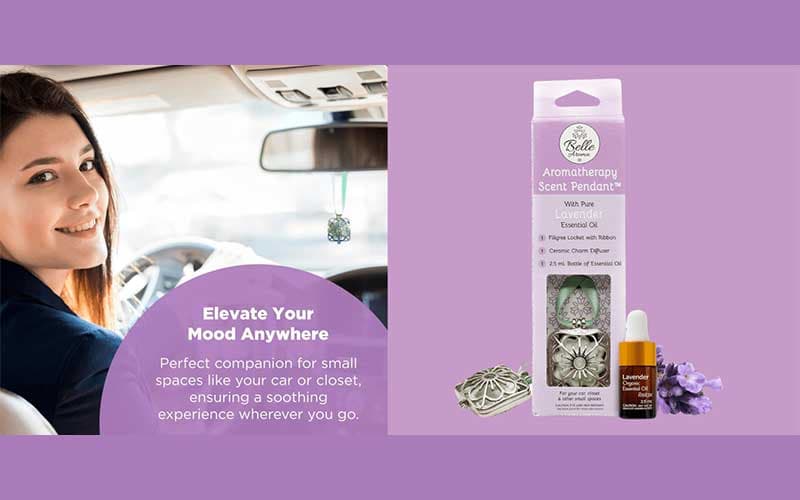 Recevez gratuitement votre pendentif parfumé à la lavande Belle Aroma