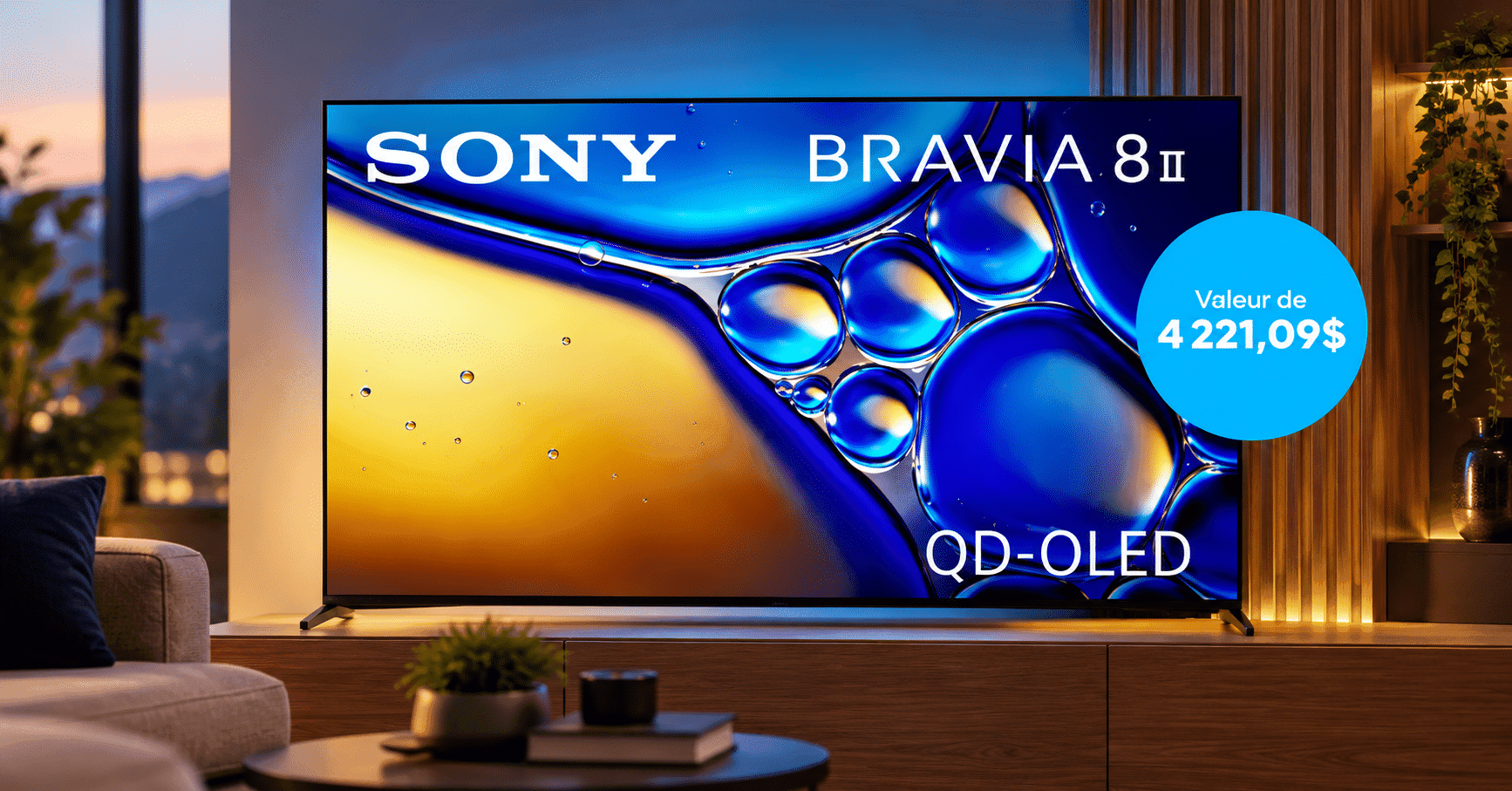 Tentez votre chance pour gagner un téléviseur Sony BRAVIA 8 II QD-OLED