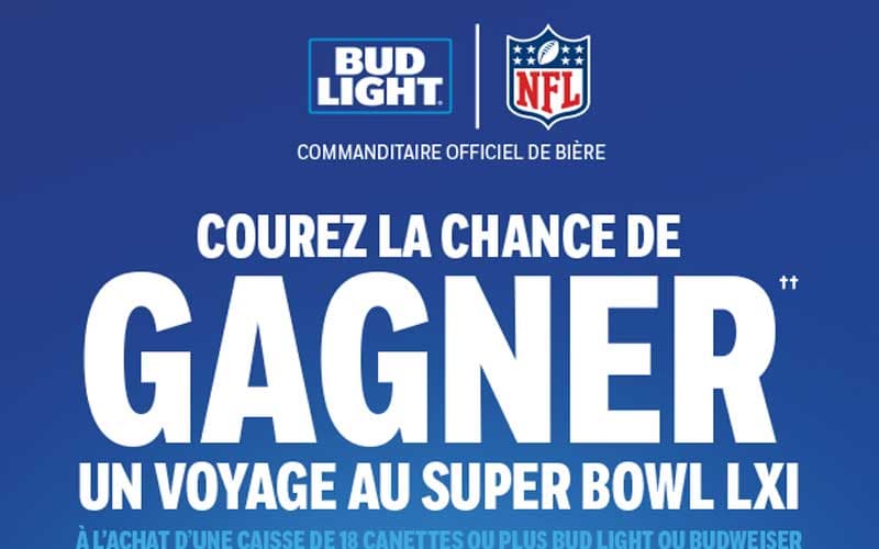Voyagez au Super Bowl LXI : Concours Couche-Tard & Bud Light