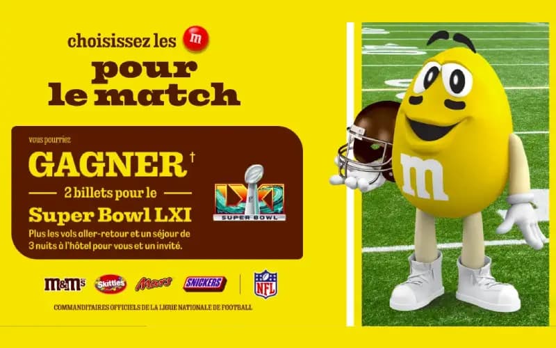 Partez au Super Bowl LXI en Californie grâce à Mars Wrigley !
