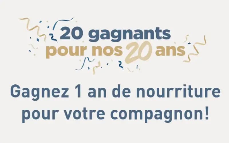 Concours exceptionnel : Gagnez un an de nourriture pour votre animal de compagnie!