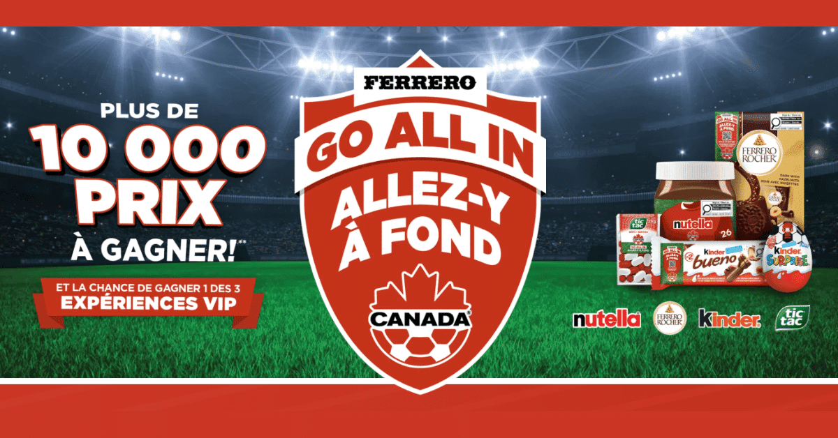 Concours Ferrero Canada : 3 expériences soccer de 10 000 $