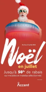 Page 1 de la circulaire Accent Meubles NoëL En Juillet