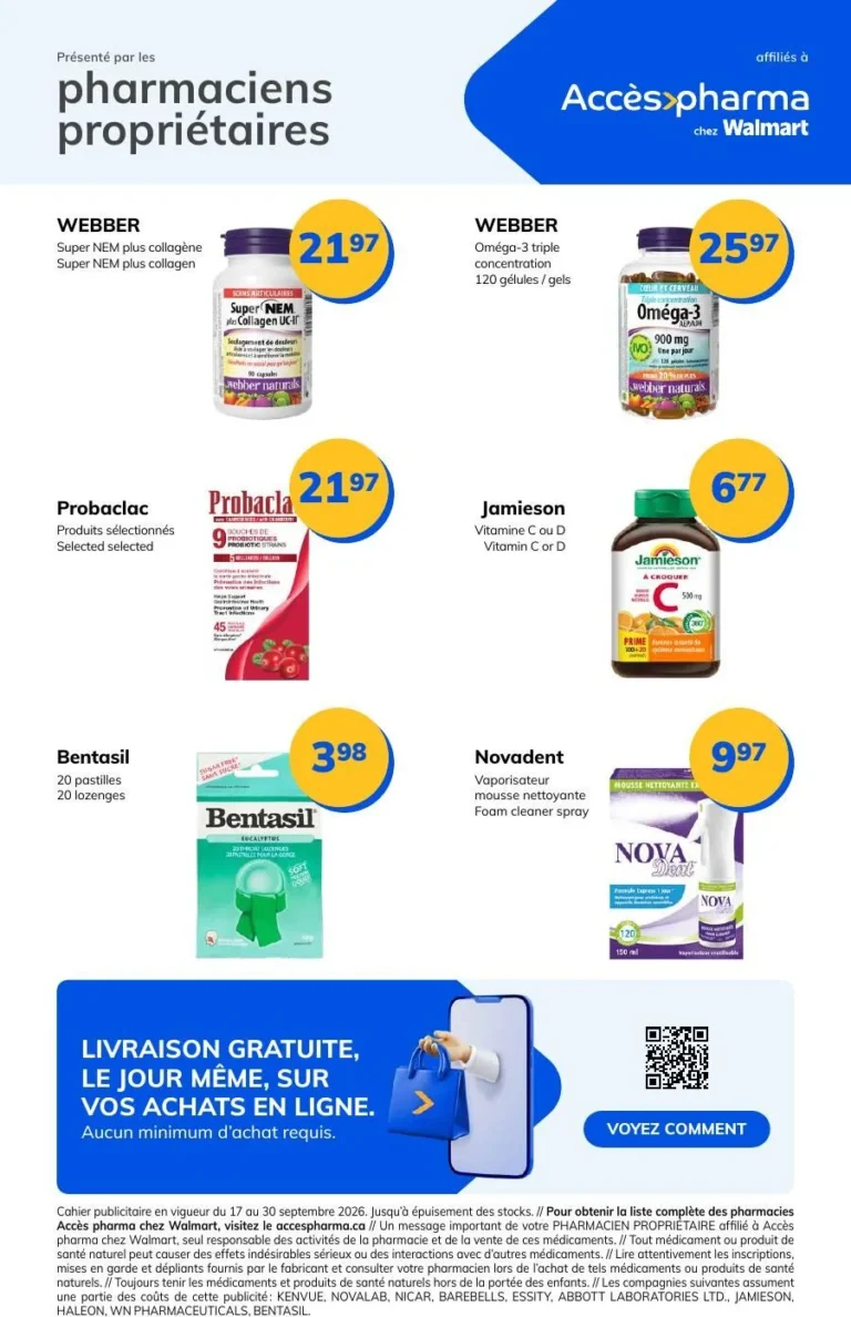 Page 3 de la circulaire Accès Pharma
