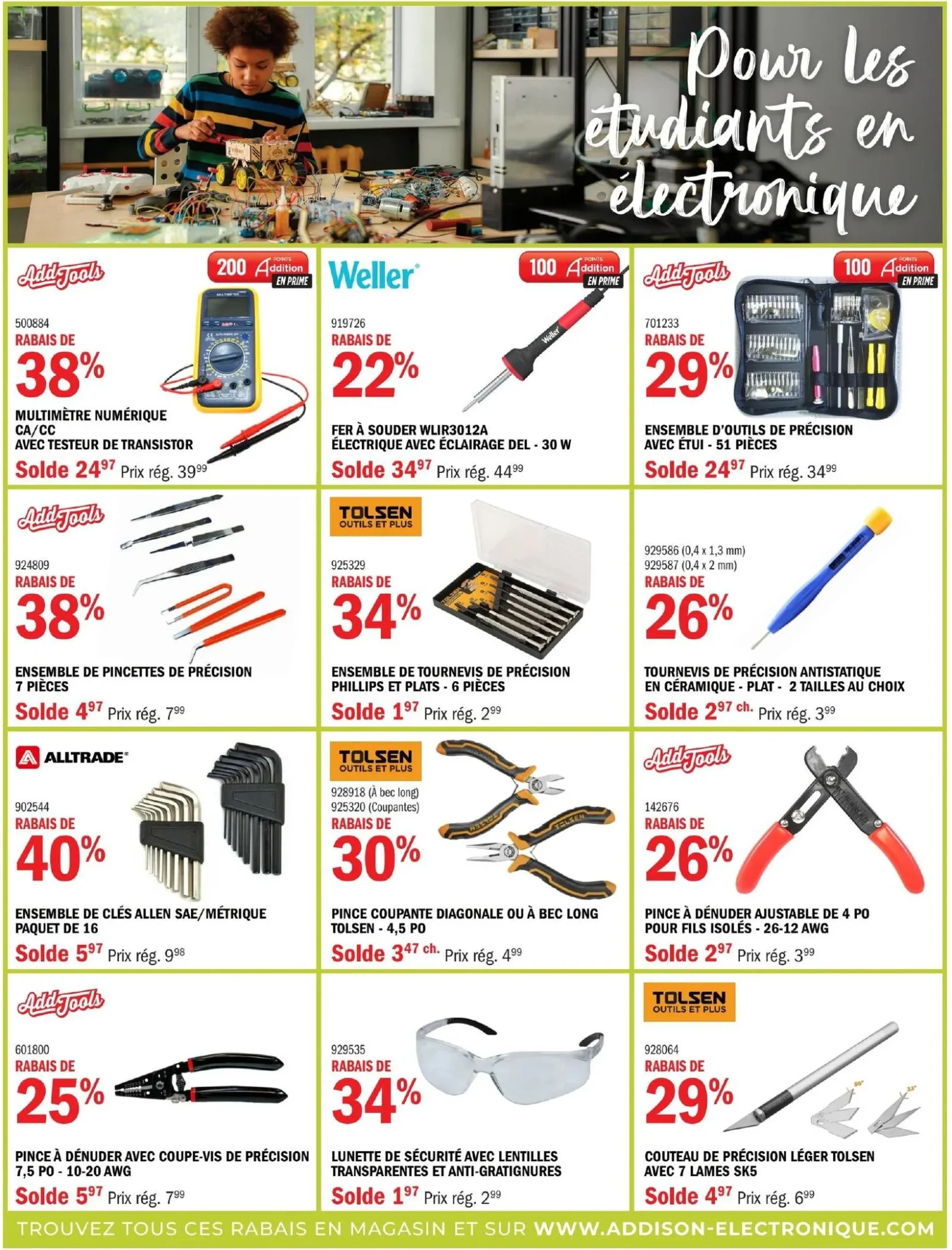 Page 2 de la circulaire Addison Électronique