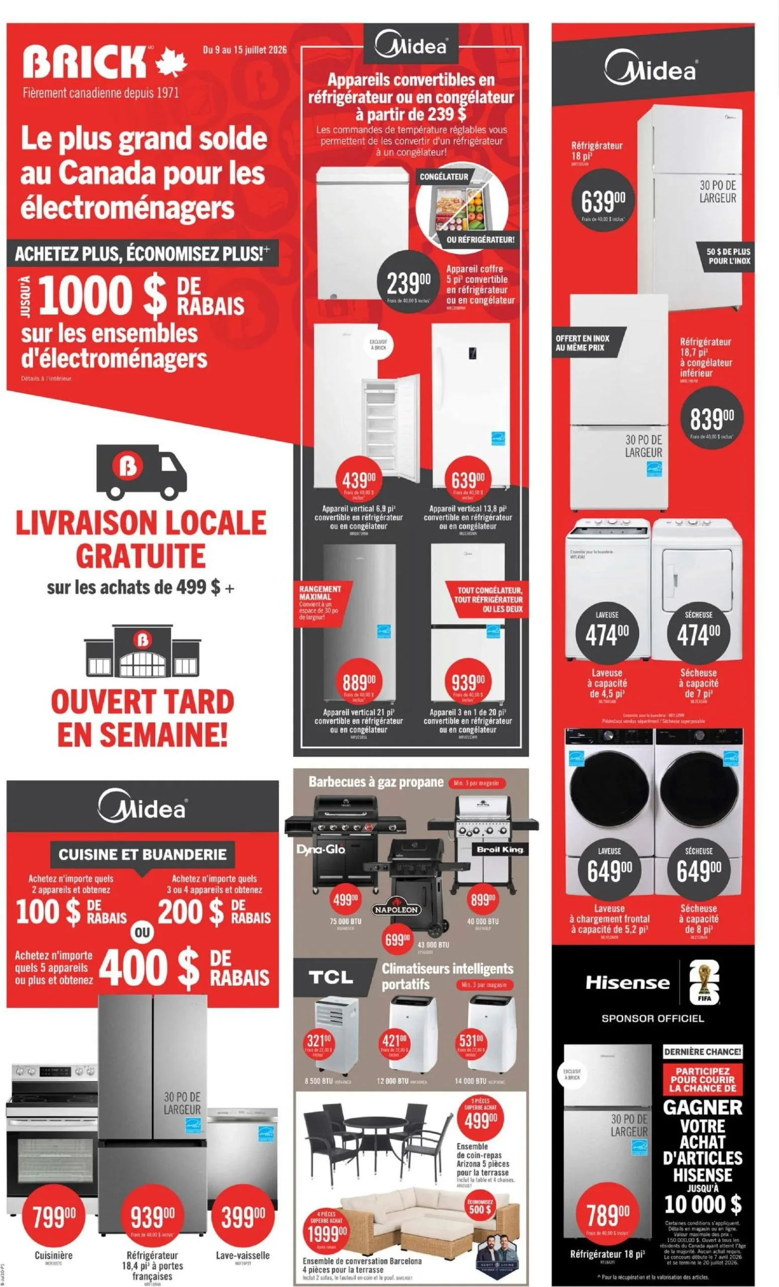 Page 1 de la circulaire Brick Le Plus Grand Solde Au Pour Les éLectroméNagers