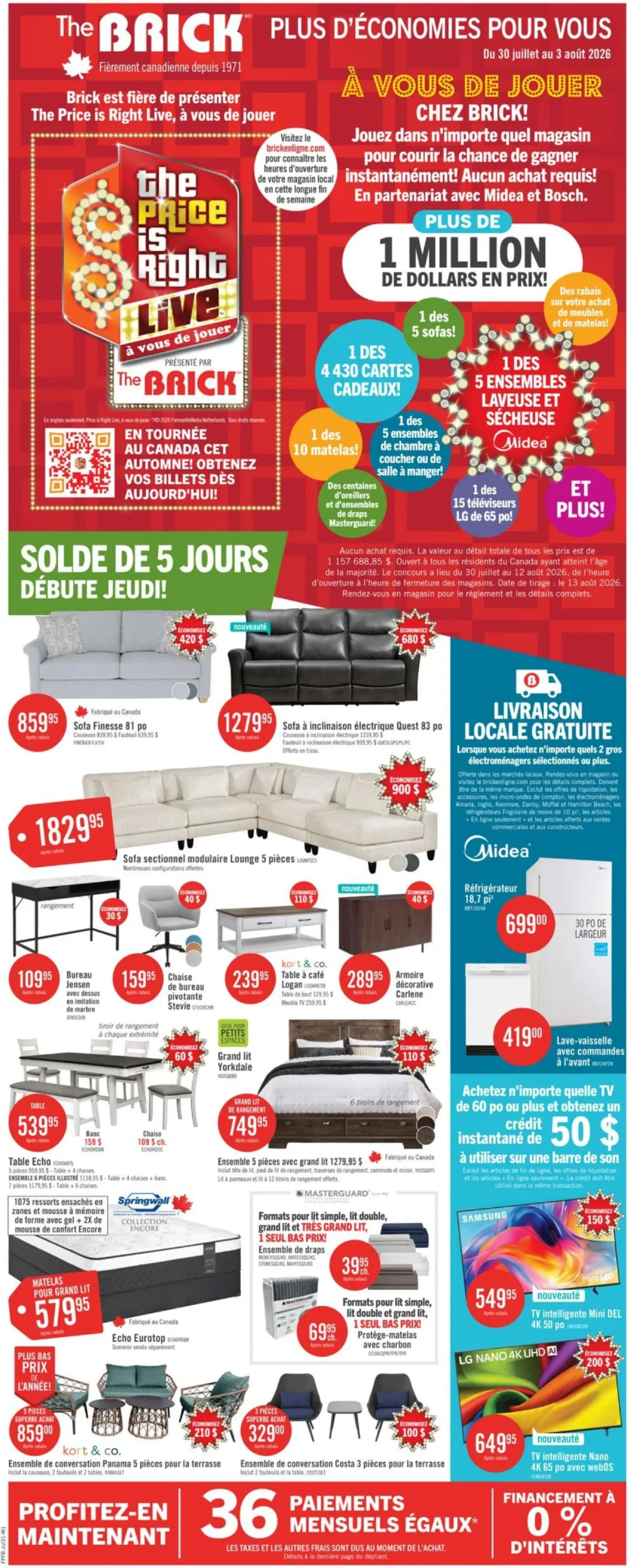 Page 1 de la circulaire Brick The Price Is Right