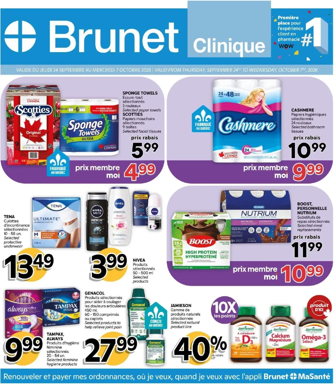 Page 1 de la circulaire Brunet Clinique