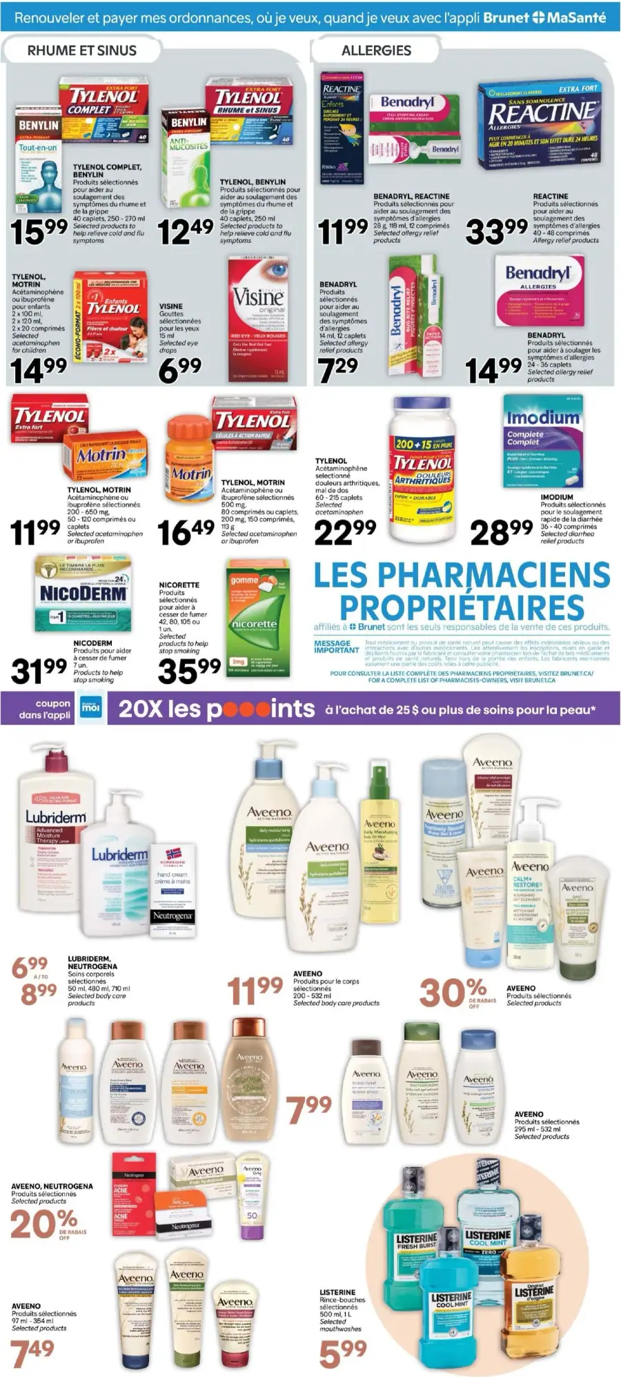 Page 3 de la circulaire Brunet
