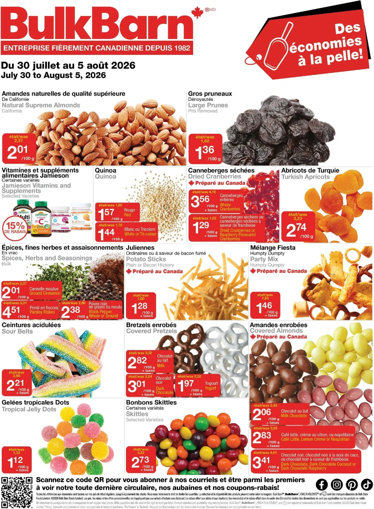 Page 1 de la circulaire Bulk Barn