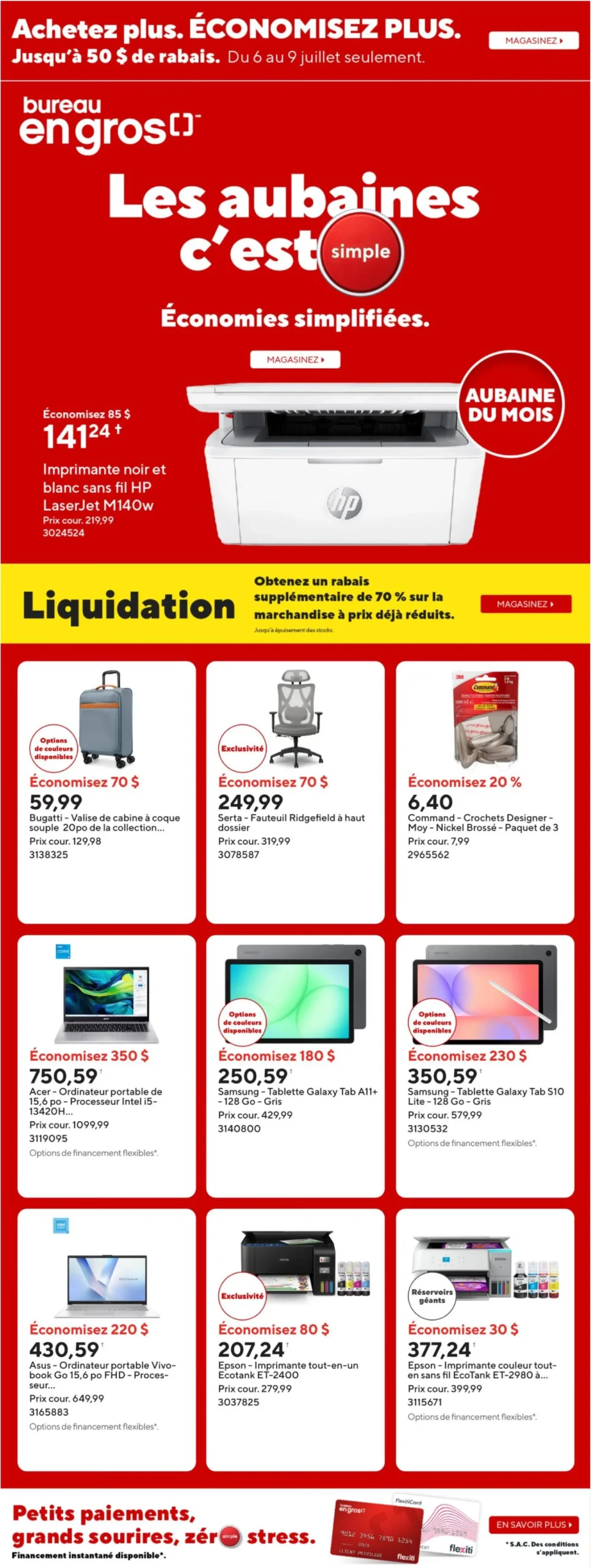 Page 1 de la circulaire Bureau En Gros