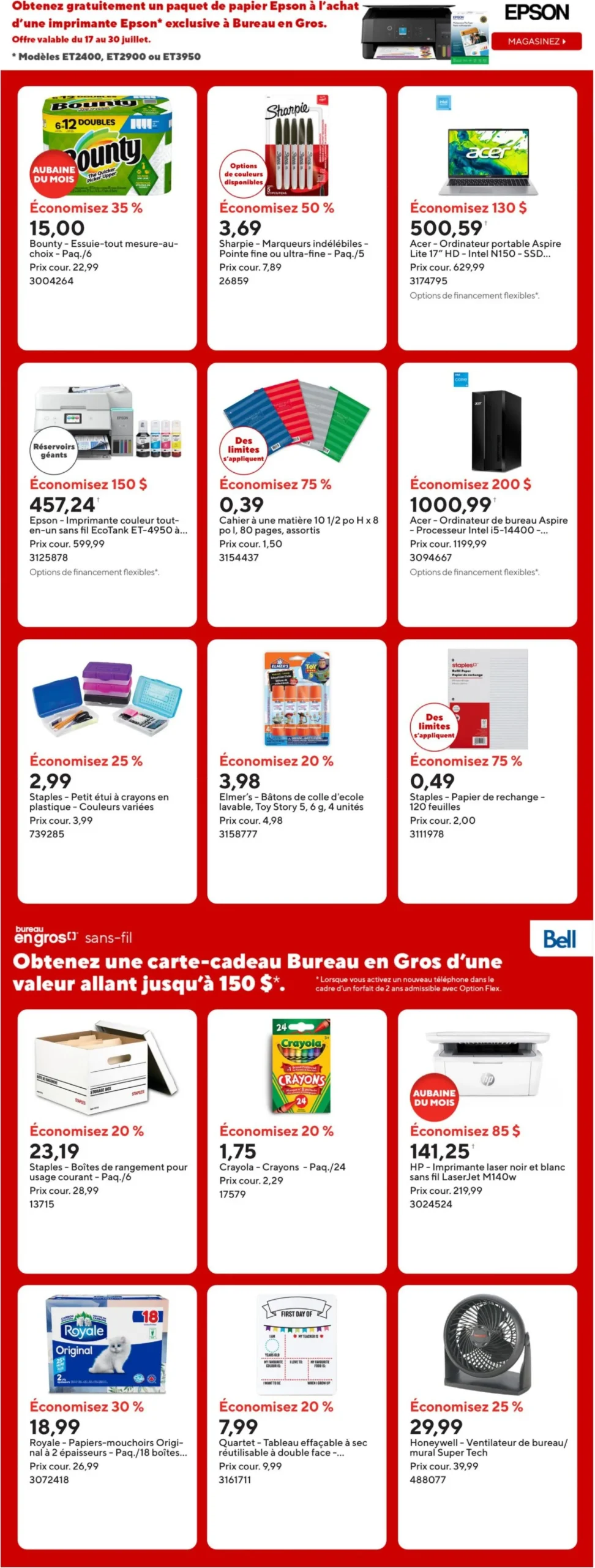 Page 3 de la circulaire Bureau En Gros