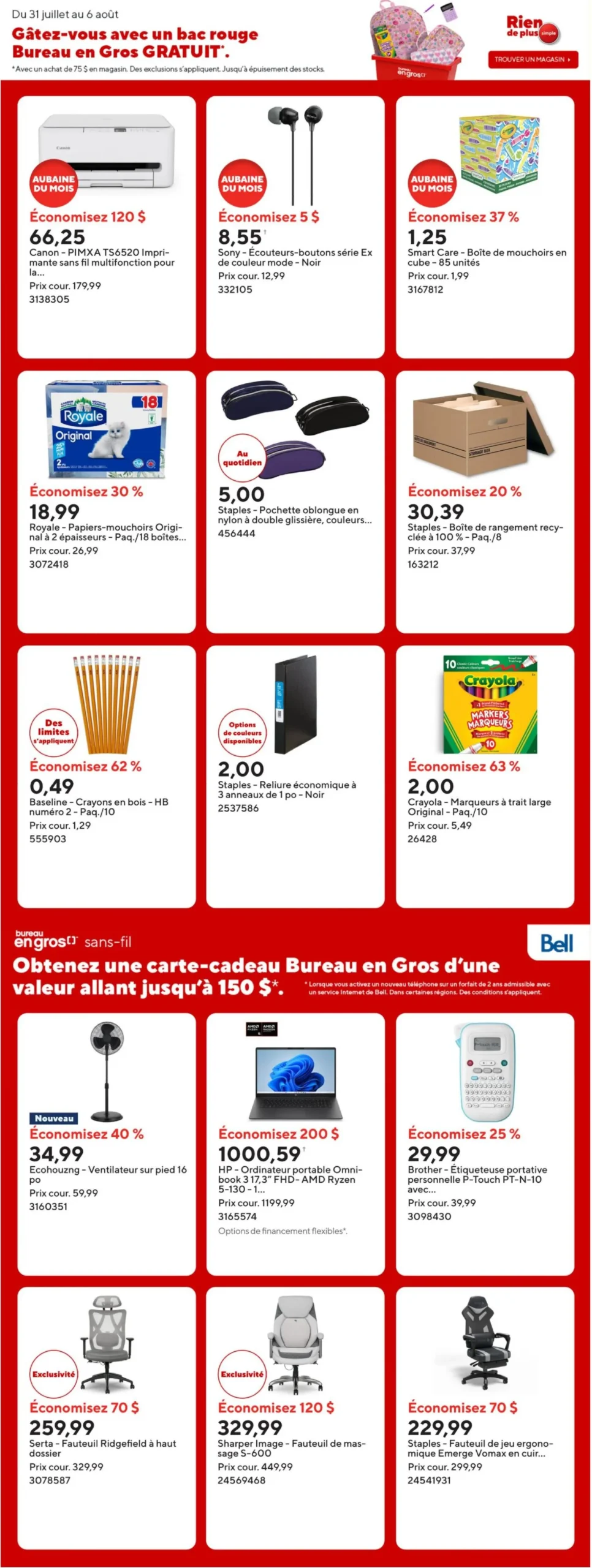 Page 3 de la circulaire Bureau En Gros