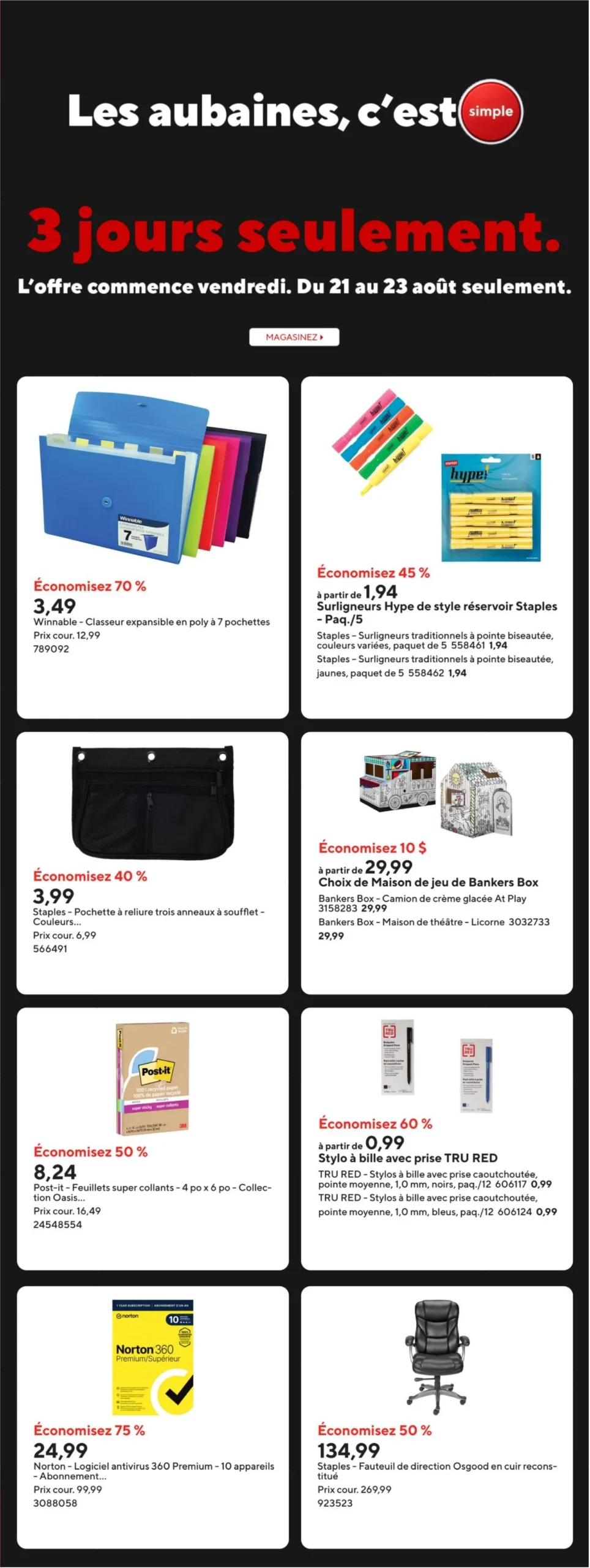 Page 2 de la circulaire Bureau En Gros