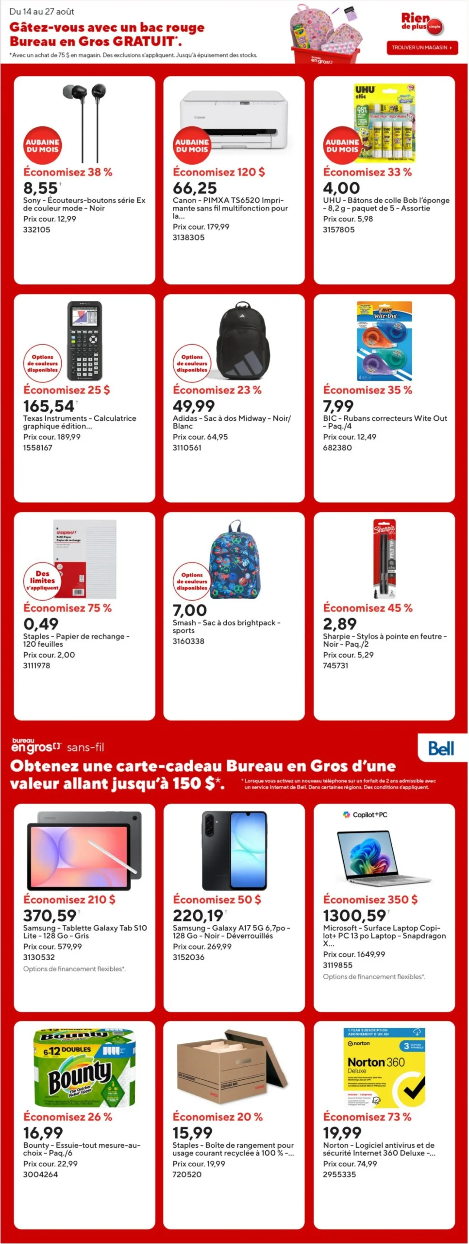 Page 3 de la circulaire Bureau En Gros