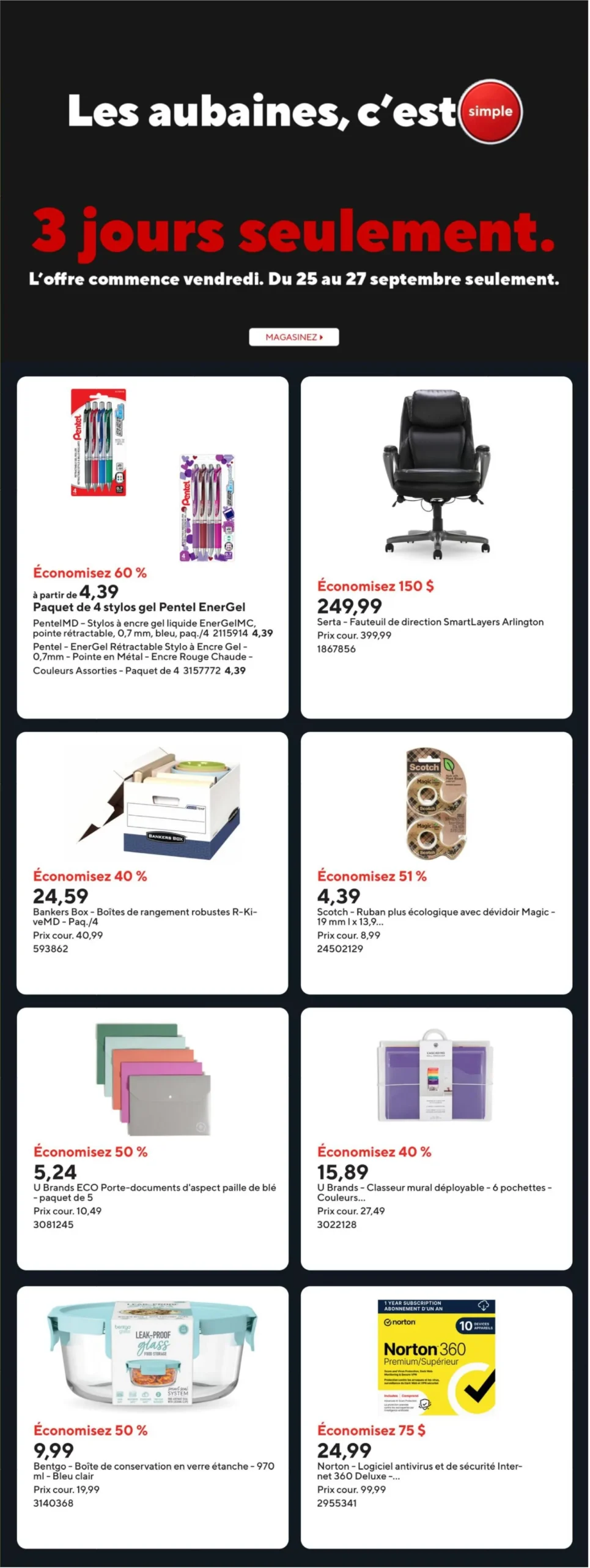 Page 2 de la circulaire Bureau En Gros