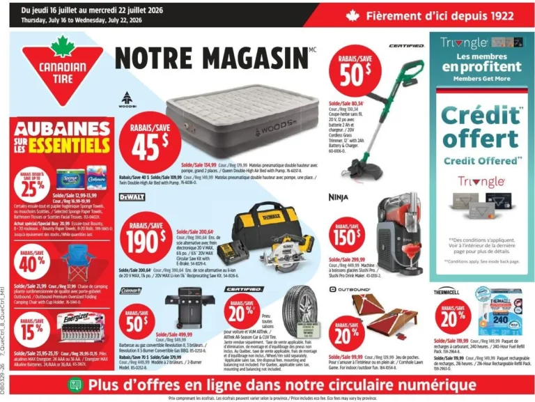 Page 1 de la circulaire Canadian Tire