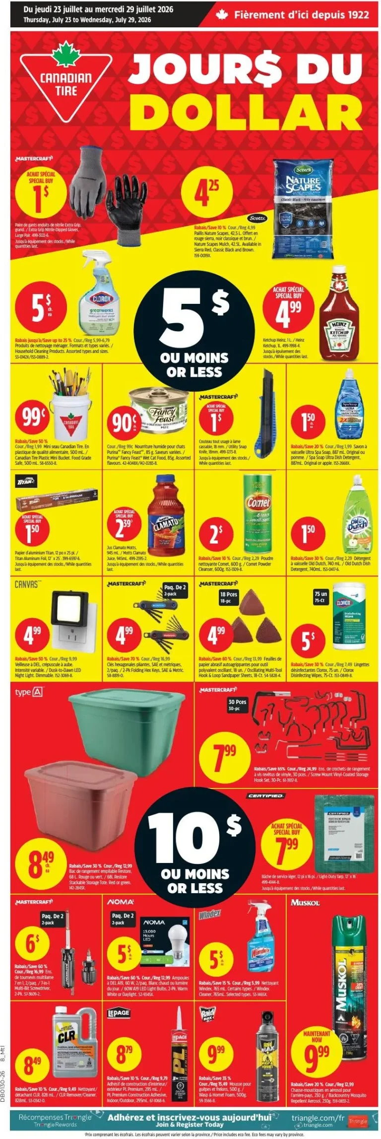 Page 1 de la circulaire Canadian Tire