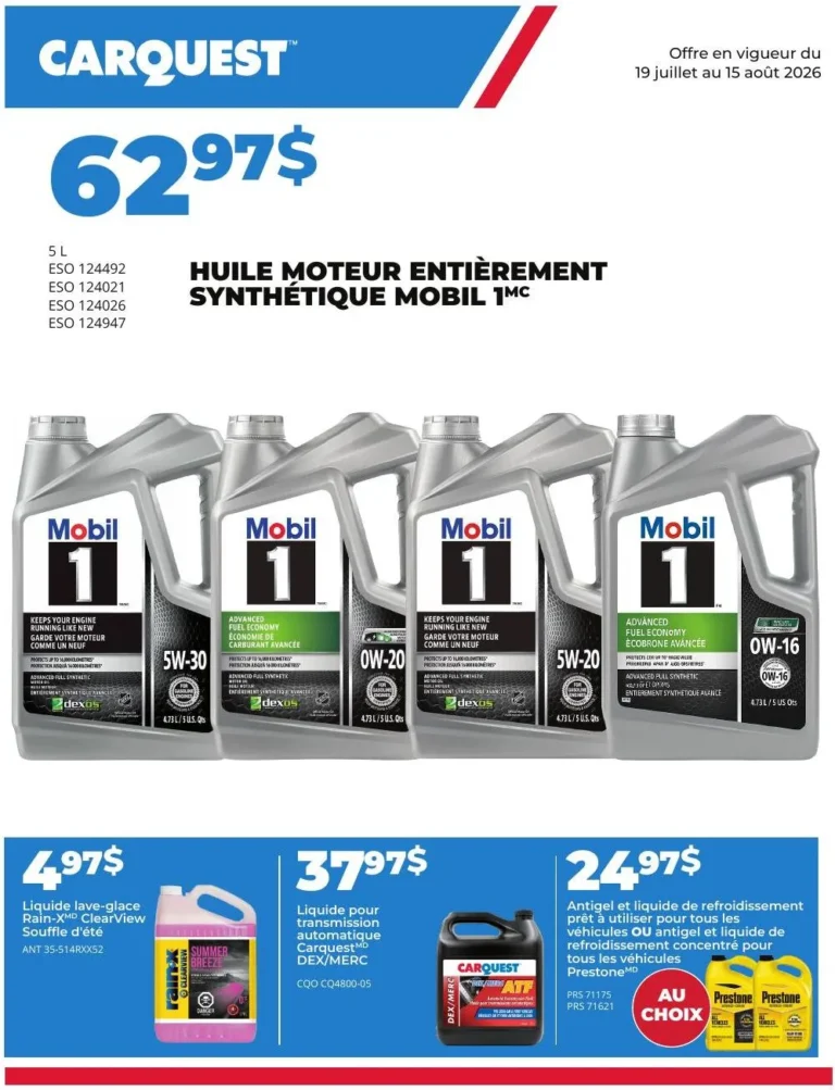 Page 1 de la circulaire Carquest