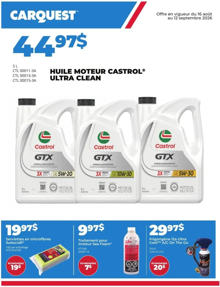 Page 1 de la circulaire Carquest