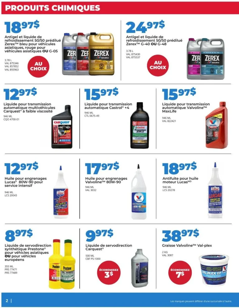 Page 2 de la circulaire Carquest