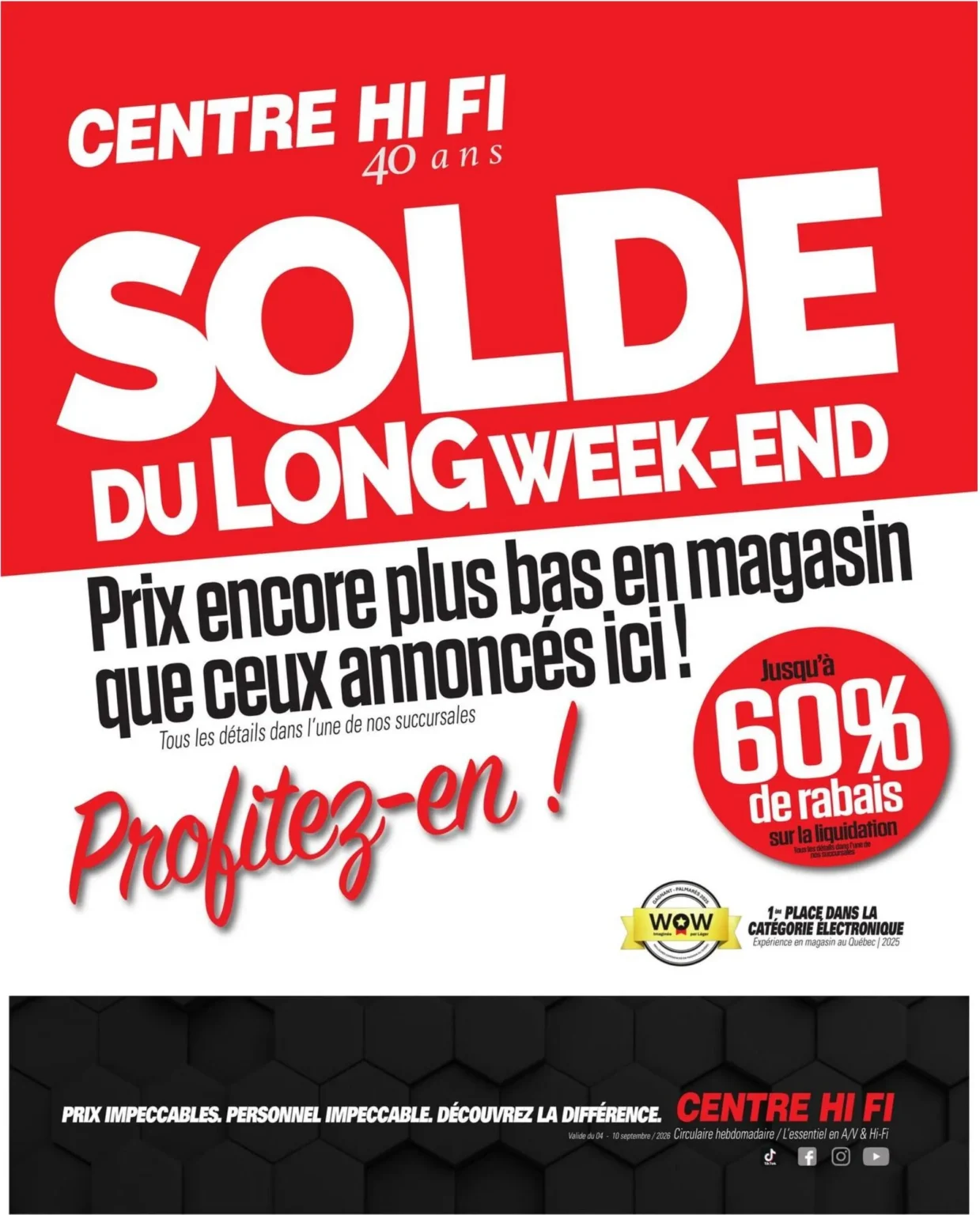 Page 1 de la circulaire Centre Hi Fi