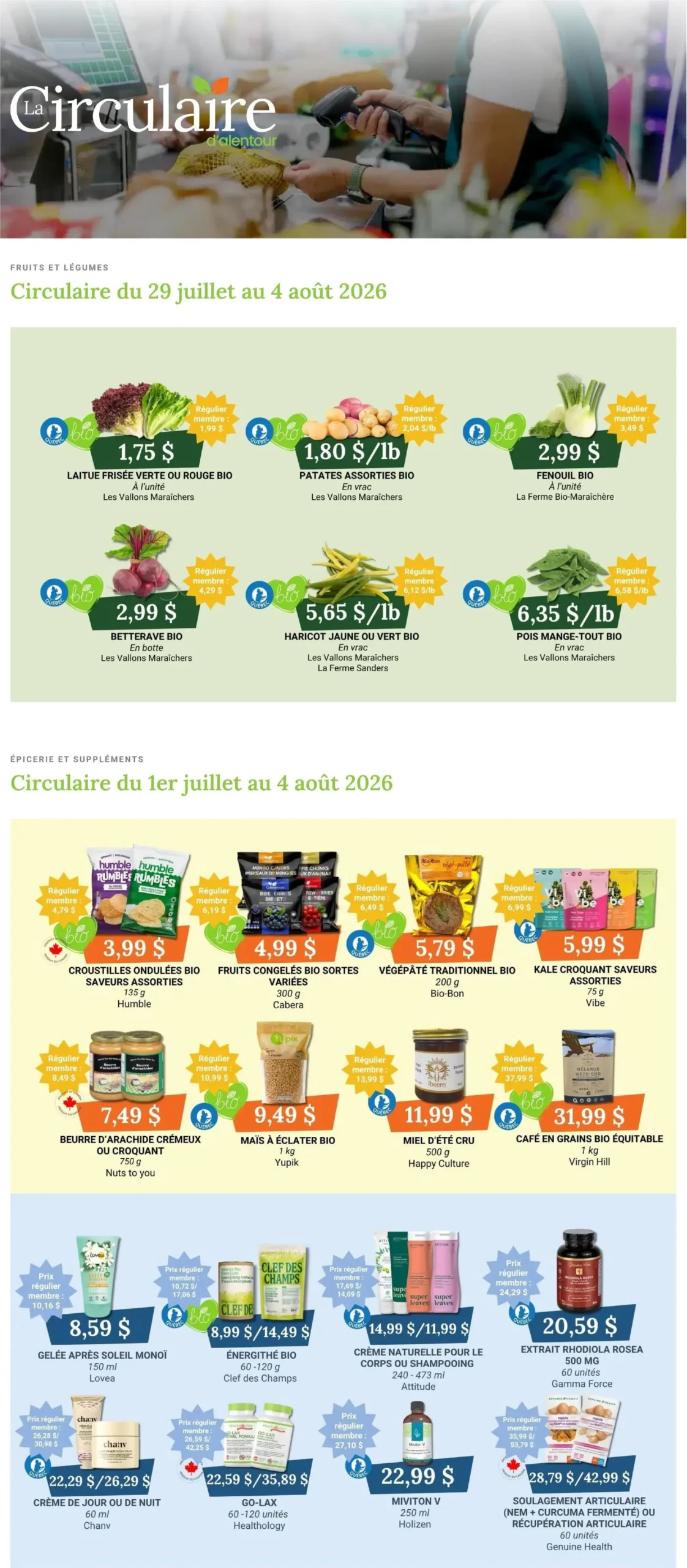 Page 1 de la circulaire Coop Alentour