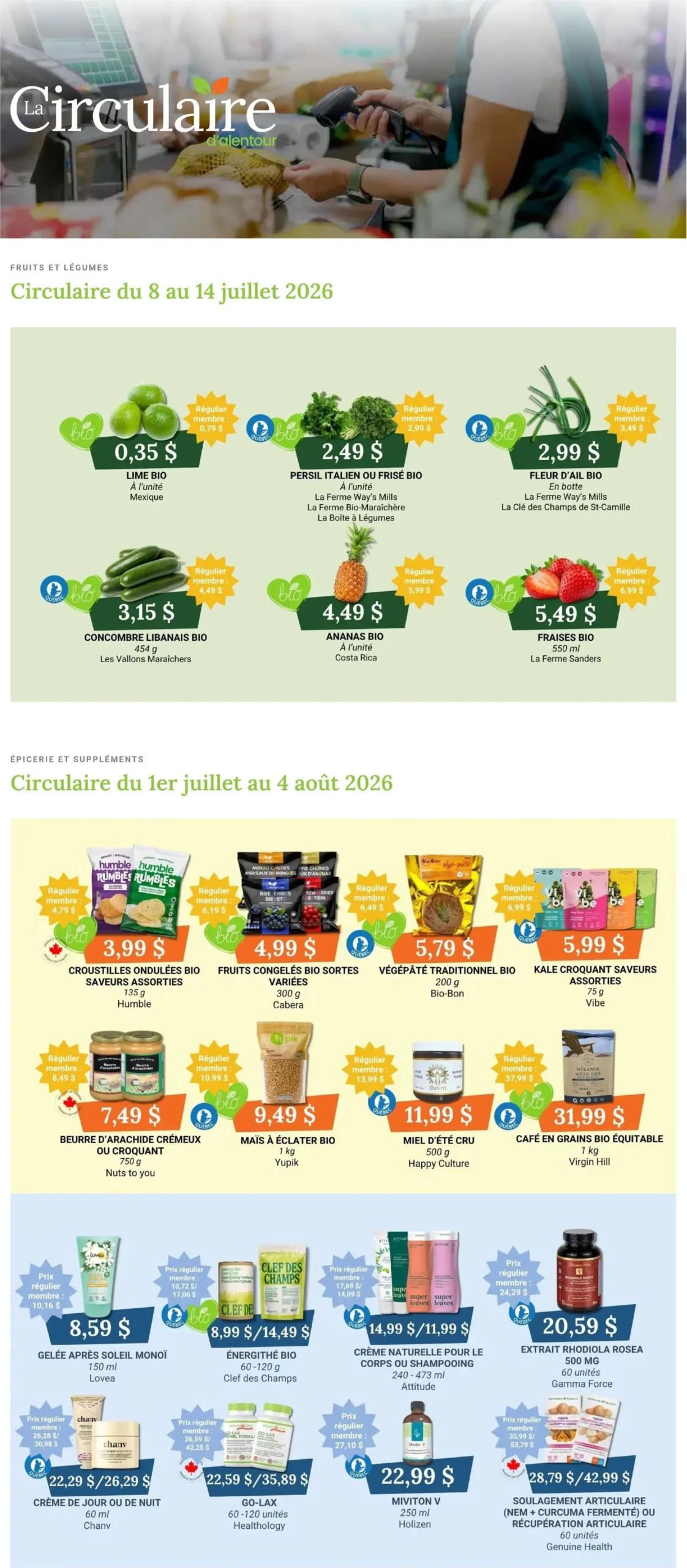 Page 1 de la circulaire Coop Alentour