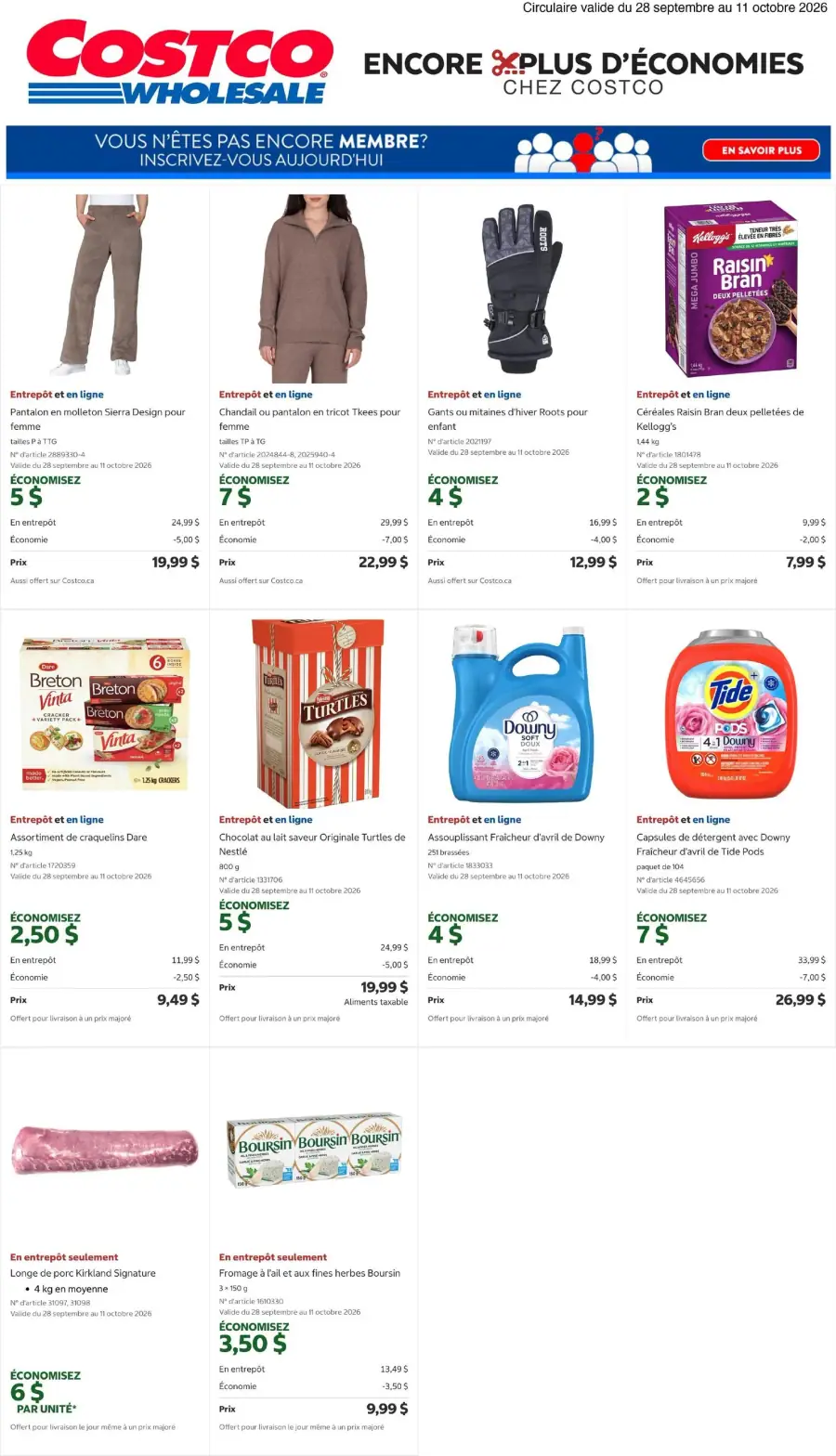Page 1 de la circulaire Costco
