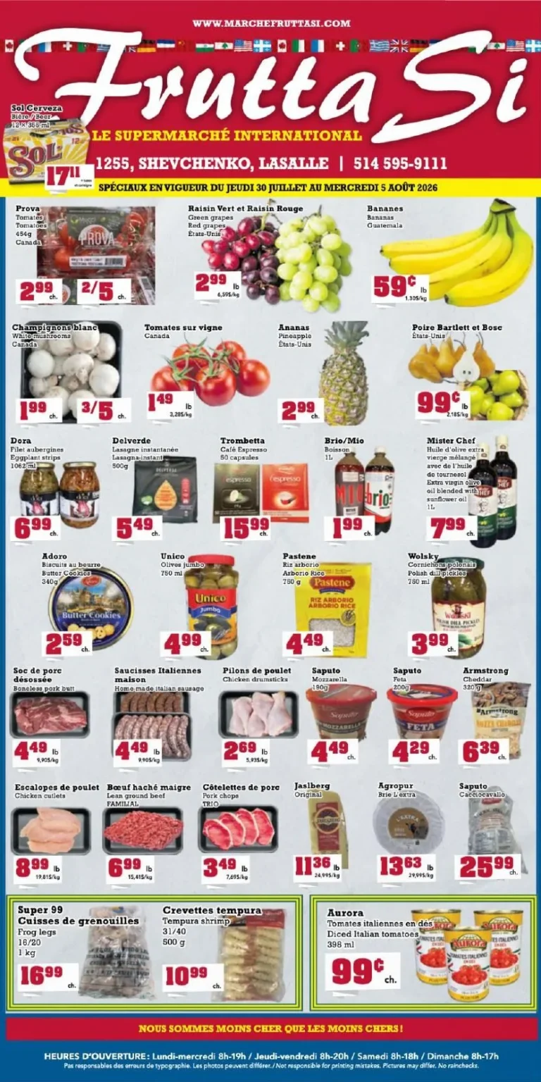 Page 1 de la circulaire Frutta Si