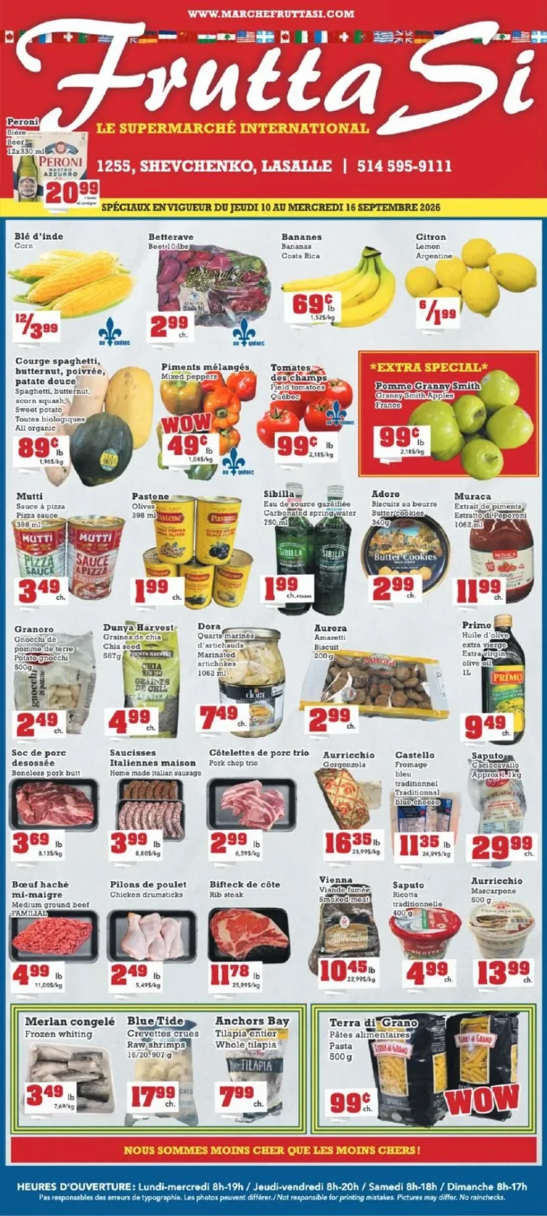 Page 1 de la circulaire Frutta Si