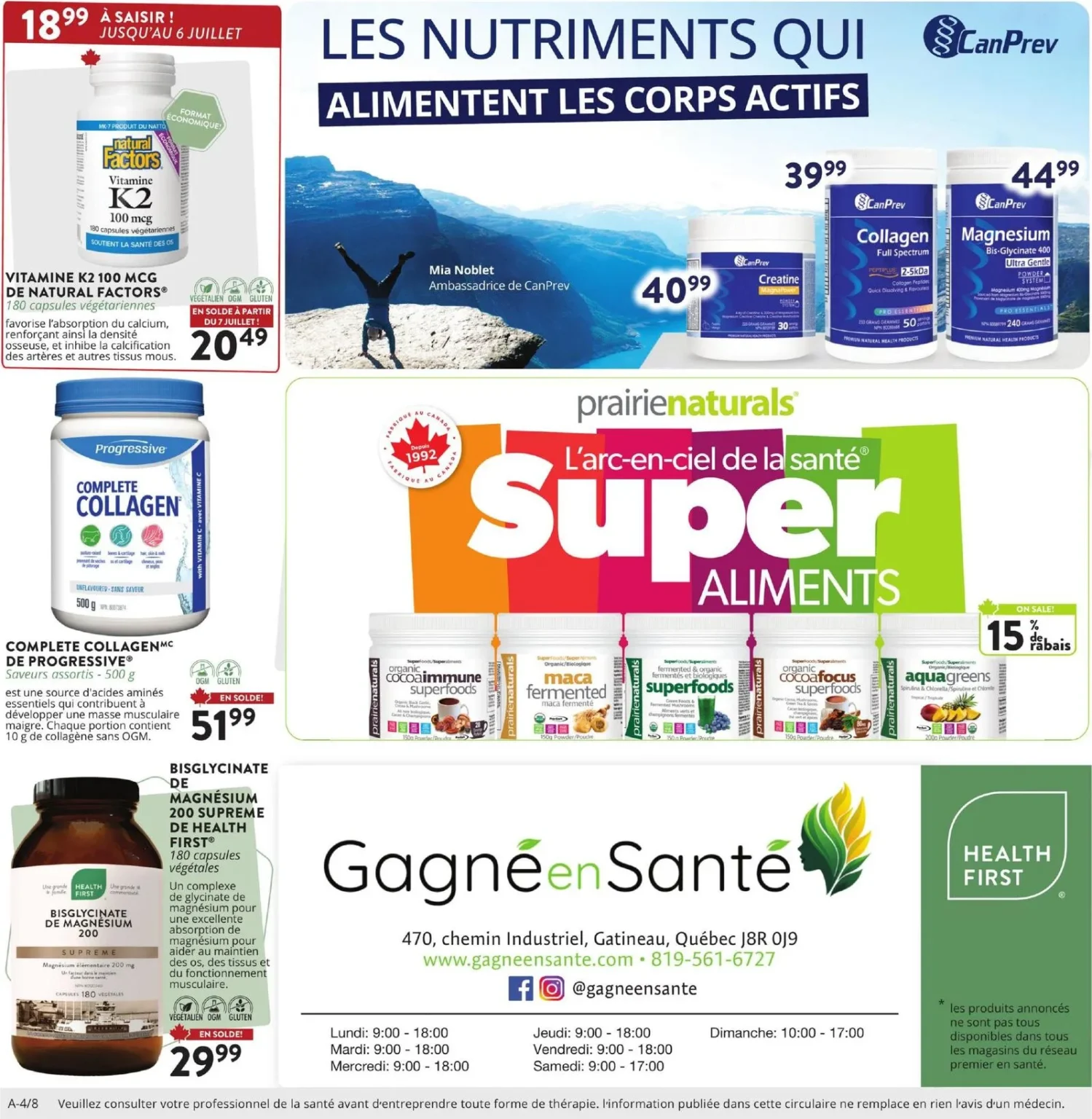 Page 4 de la circulaire Gagné En Santé