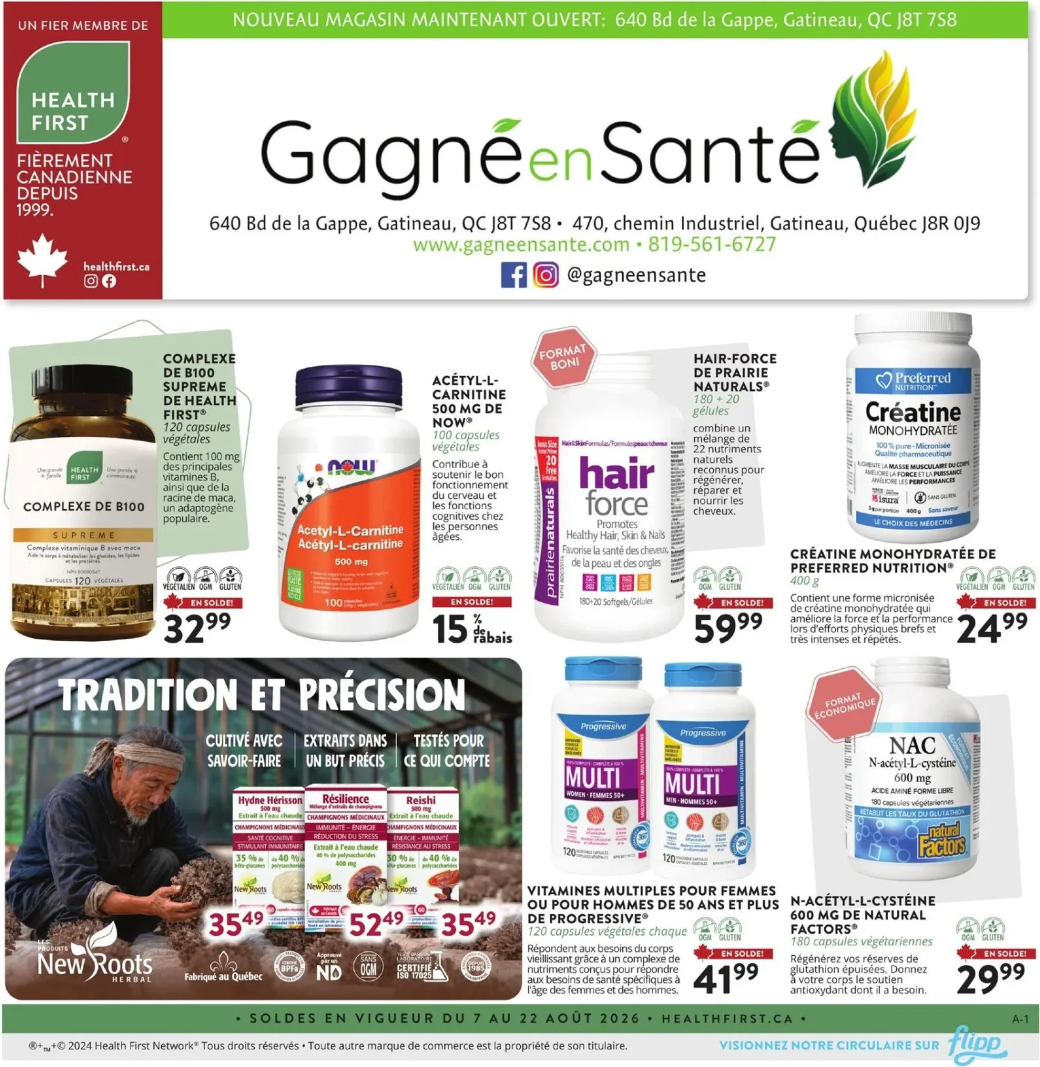 Page 1 de la circulaire Gagné En Santé
