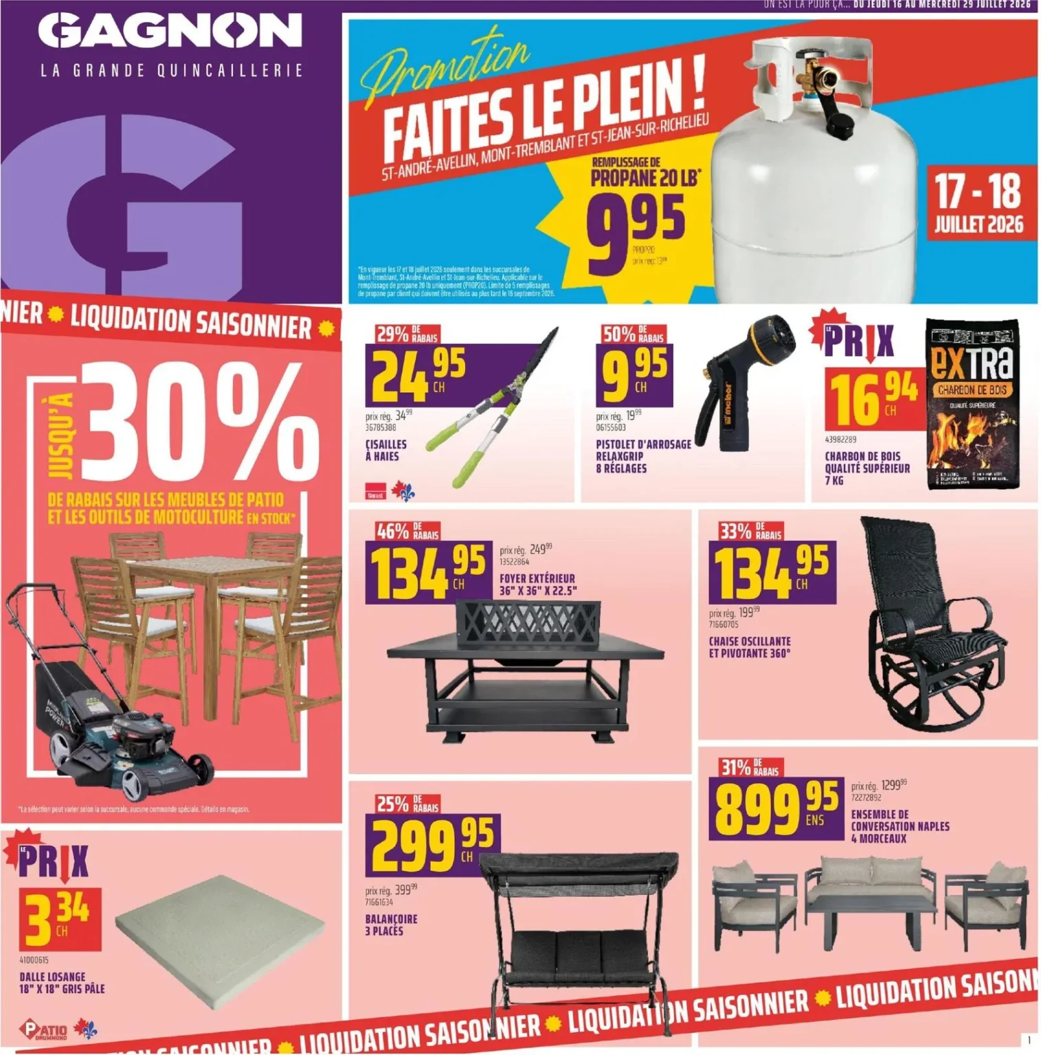 Page 1 de la circulaire Gagnon