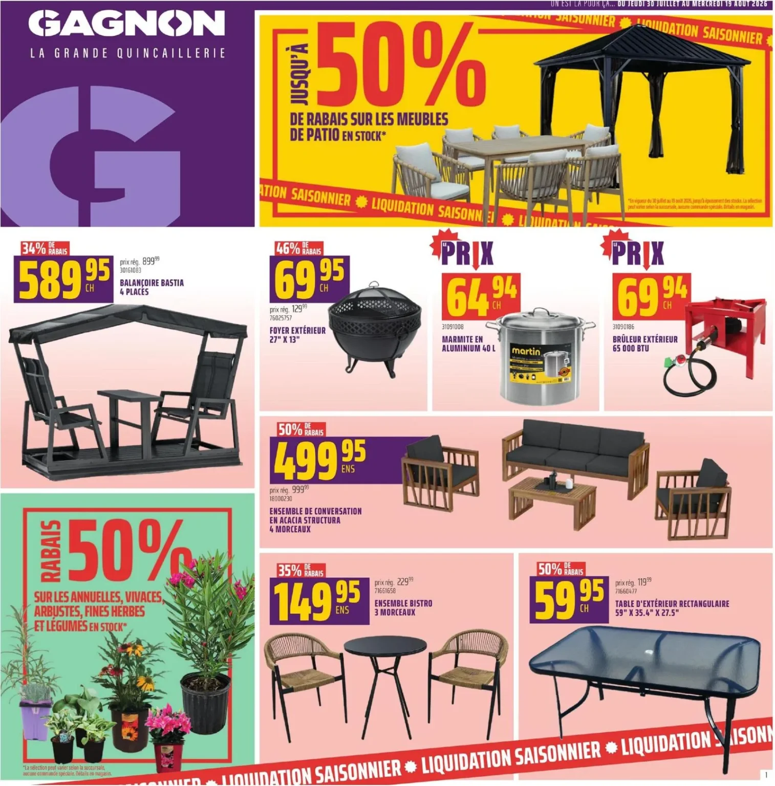 Page 1 de la circulaire Gagnon