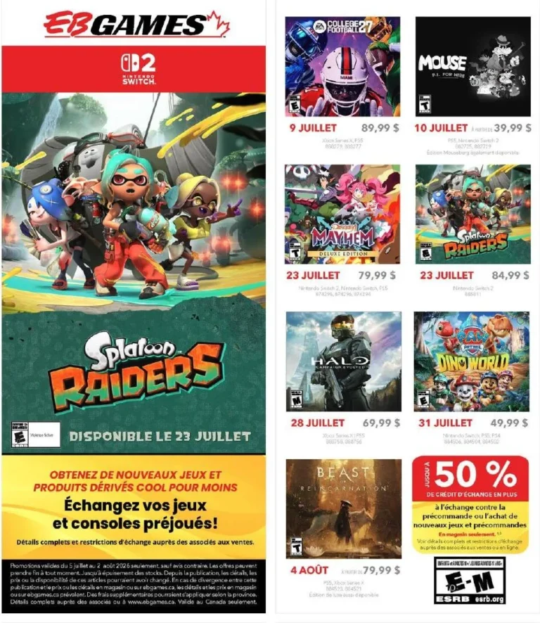 Page 1 de la circulaire GameStop Nouveautés