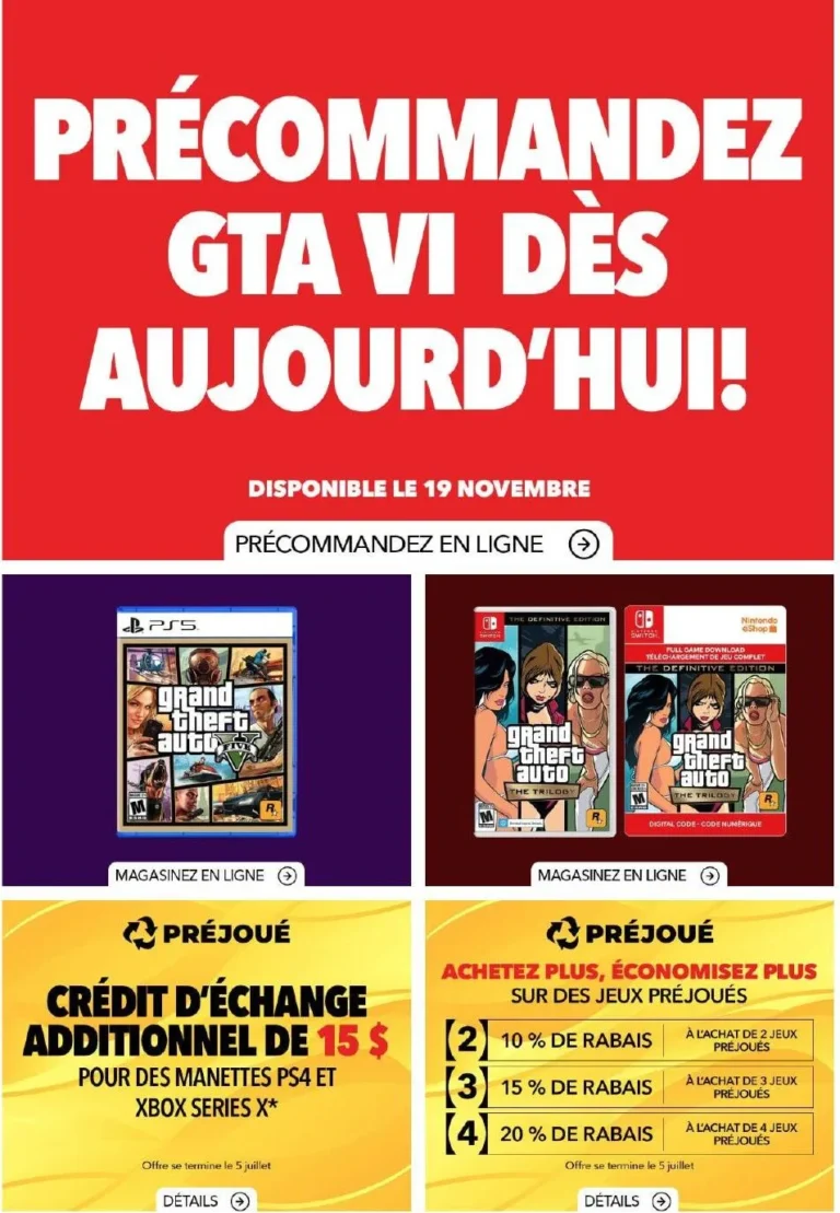 Page 1 de la circulaire GameStop