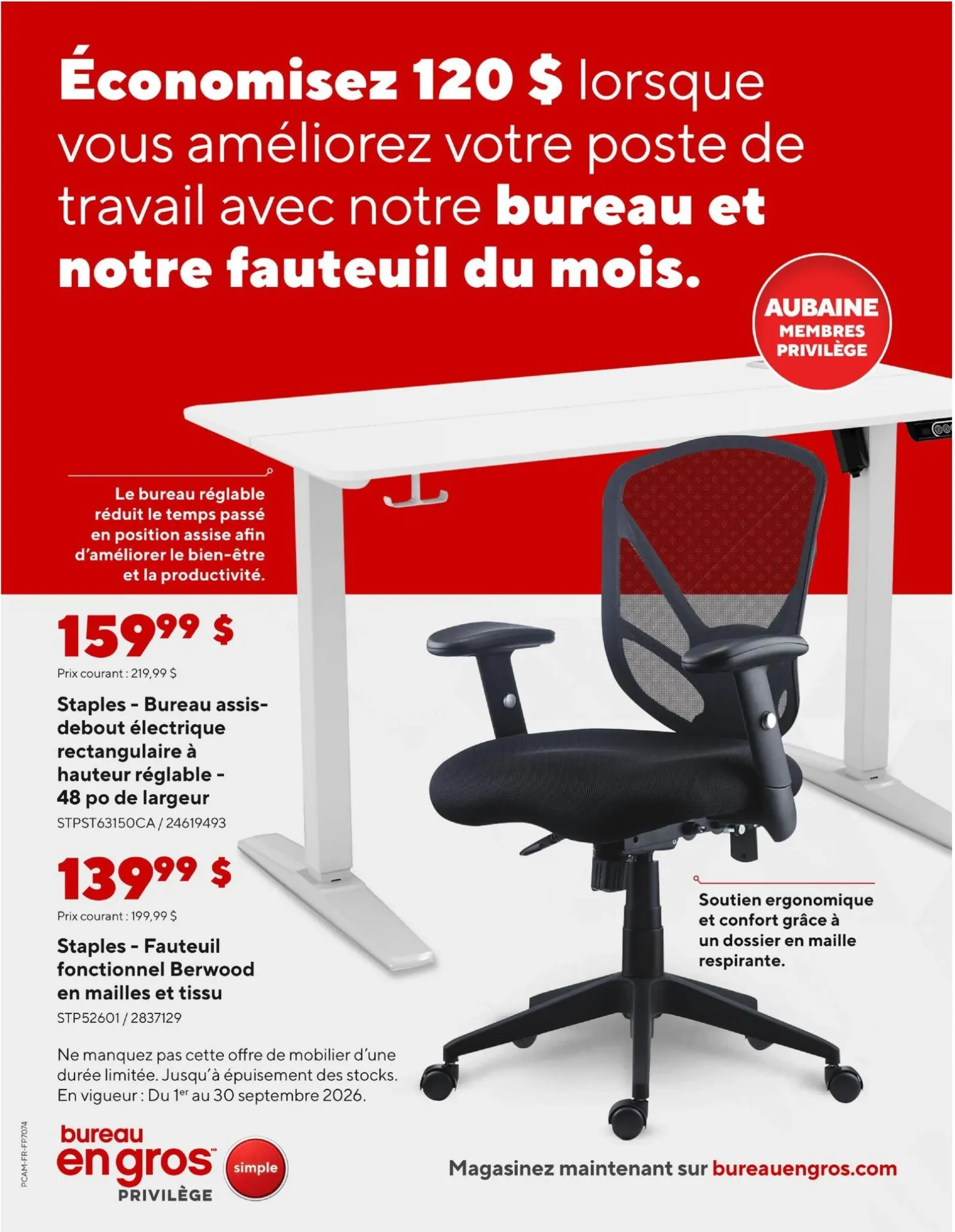 Page 1 de la circulaire Guide Bureau En Gros Fauteuil Du Mois