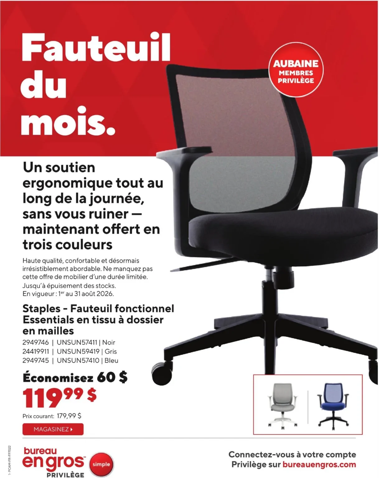 Page 1 de la circulaire Guide Bureau En Gros Fauteuil