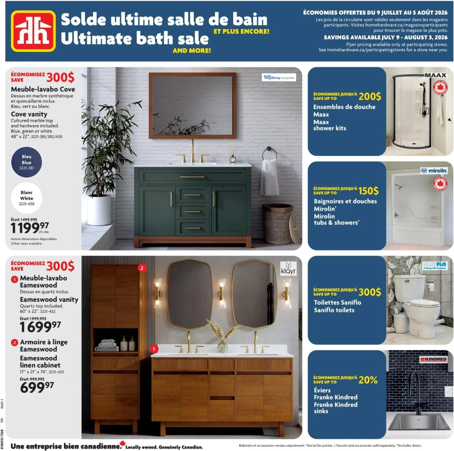 Page 1 de la circulaire Home Hardware Solde De Salle De Bain
