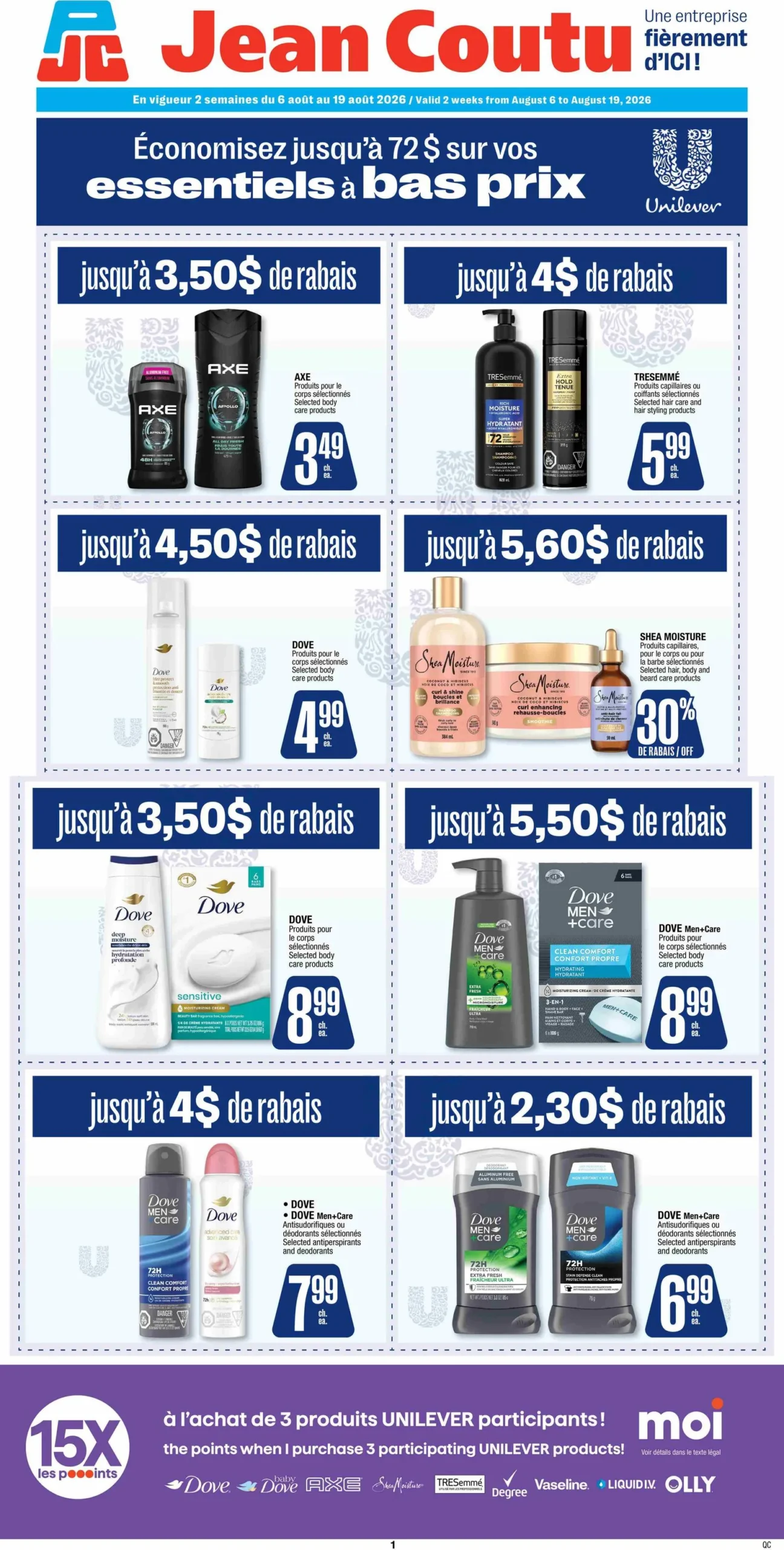 Page 1 de la circulaire Jean Coutu