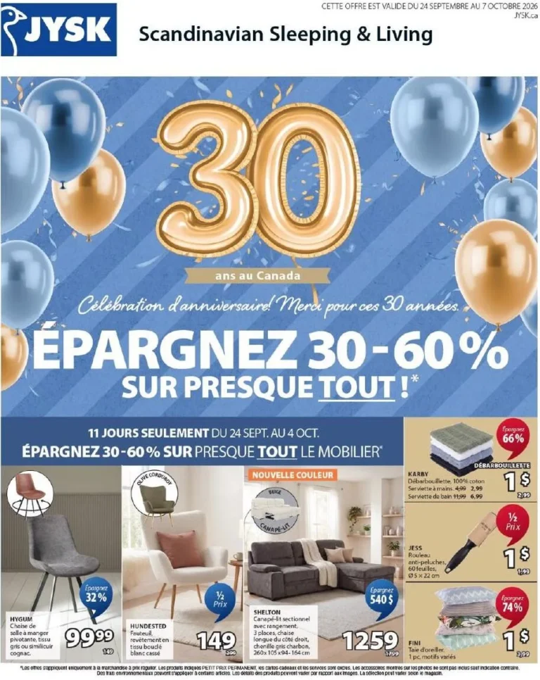 Page 1 de la circulaire Jysk